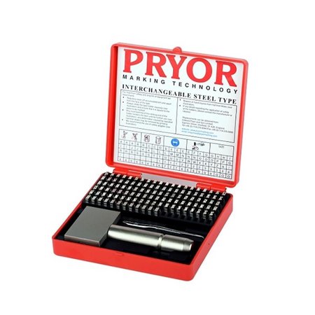 PRYOR 3 mm Imperial Steel Type Fount Set with Hand Holder TIFH030